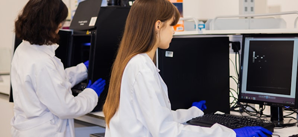 Scientists working in a laboratory setting